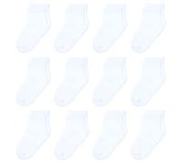 HYzgb Toddler Grip Socks, Non Slip Crew Socks for 1-7 Years Boys Girls | Cotton Grippers Socks 12 Pairs Multi Colors for 1-3T/3-5T/5-7 Years Unisex Baby Kids