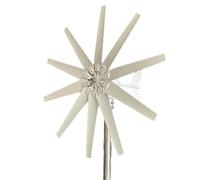 HYZHANHONG 10-Blade Vertical Wind Turbine Generator 12V 24V 48V 6000W Wind Turbine Generatorkit with MPPT Controller 2M/S Start Wind Speedsuitable for Home Farm(White),220V