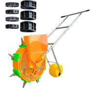 HYZHANHONG 10 mouths,Hand Pushed Gardening Sowing Tool, Outdoor Precision Agriculture Seedling Machine with Interchangeable Multiple Seed Wheels Suitable for Peanuts, Corn, Rice, Wheat