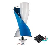HYZHANHONG 14000W Vertical Axis Wind Turbine Kit No Noise,12V 24V 48V Spiral Wind Power Generator W/Controller 2 Blade for Wind And Solar Power Generation,24V