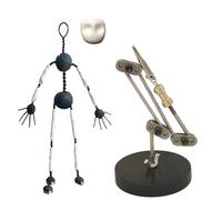 HYZHANHONG 18CM, Metal Puppet Figure with Hands & Skull for Animation & Clay Art, Adjustable Stainless Steel Stop Motion Armature Kit 12CM-20CM, Perfect for DIY Creators