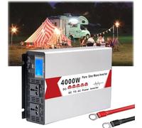 HYZHANHONG 4000W DC 12V-72V To AC 110V/220V Pure Sine Wave Inverter, Power Inverter Converter with 2 AC Outlets, LCD Display Suitable for RV, Camping, Home And Emergency,DC 72V,AC 220V 50Hz