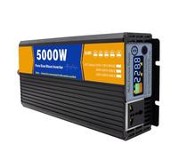 HYZHANHONG 5000W Pure Sine Wave Inverter Charger, 12V/24V/48V/60V/72V DC Input AC Output 110V/220V Car Inverter Low Frequency Solar Power Inverter with AC Outlets,DC 12V,AC 220V 60Hz