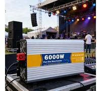 HYZHANHONG 60V to 110V 50HZ,60V To 110V 6000W Pure Sine Wave Inverter DC 12V-60V To 110V 220V AC Converter, High Efficiency Solar Inverter for Home, RV,Truck,Boat,Dc 72V,AC 110V