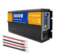 HYZHANHONG 72V To 110V, Power Inverter 5000 Watt Pure Sine Wave 12V/24V/48V/60V/72V DC To 110V/ 220V AC Power Converter with LED Display & AC Outlets for Truck, Boat, Camping,24V TO 220V