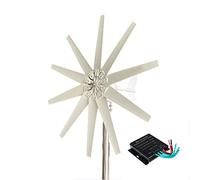 HYZHANHONG 8000W 12V/24V Wind Generator, 10 Bladeslow Start-Up Speed Wind Power Generator Horizontal Wind Turbine with Controller Suitable for Courtyards And Road,12V