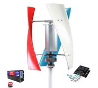 HYZHANHONG 8000W Portable Wind Turbine Generator Kit, 12V24V48V Vertical 3-Blade Helix Windmill for Low Speed Wind Power System (with Controller + Inverter),24v
