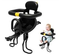 HYZHANHONG Aluminum Alloy Front-Mount Bike Child Seat, Portable Bicycle Front Mounted Baby Seat, with Safety Guardrail for Mountain, Commuter, Folding Bikes