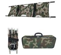 HYZHANHONG Camouflage Stainless Steel Stretcher, Foldable Emergency Stretcher, Aluminum Frame,Suitable for Sports Stadiums And Accident Prone Areas