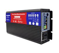 HYZHANHONG Efficient 5000Watt Pure Sine Wave Inverter, 72V 60V 48V 24V 12V DC To 220V AC Power Converterwith 1 AC Outlets/LCD Display Low Frequency Power Inverter Converter,12V TO 220V 60HZ