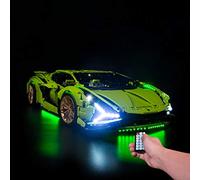 HYZM LED Lighting Kit with Sound for Lego 42115 - LED Lights Kit for Lego Technic Lamborghini Sián FKP 37 Model (LED Light Set Only, No LEGO Kit)