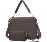 HYZUO 13.3-14 Inch Hard Shell Case Laptop Sleeve Bag, Coffee Brown | for MacBook Pro 14 M5-M1 Pro/Max A3426 A3427 2026-2021, MacBook Air/Pro 13 M5-M1 A3449, MacBook Neo 13,Surface Laptop 13-13.8