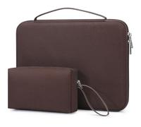 HYZUO 13.3-14 Inch Hard Shell Laptop Case Sleeve for MacBook, Coffee Brown | for MacBook Pro 14 M5-M1 Pro/Max A3426 A3427 2026-2021, MacBook Pro/Air 13, Dell Pro 13/14 Premium, 13.8"-13" Surface Laptop