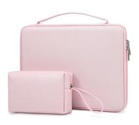 HYZUO 13.3-14 Inch Hard Shell Laptop Sleeve Case for MacBook Pro 14 M5/M4/M3/M2/M1, MacBook Pro/Air 13, Dell Pro 13/14 Premium, XPS 13, 13.8"-13" Surface Laptop, HP Spectre X360 13/14, Pale Pink