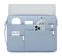 HYZUO 13.3-14 Inch Laptop Sleeve Bag for MacBook Pro 14 M5-M1, MacBook Air/Pro 13, 13.8-13 Surface Laptop/Book, Portable NoteBook Case for 13" HP Dell Lenovo ThinkPad Asus Acer Samsung, Pale Blue