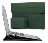HYZUO 13.3-14 Inch Laptop Sleeve Case with Stand Feature for MacBook Pro 14 M5/M4/M3/M2/M1 2026-2021, MacBook Pro/Air 13.3, 13.5" 13.8" Surface Laptop, HP Spectre X360 13/14, Midnight Green