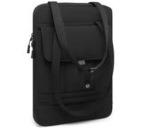 HYZUO 13.3-14 Inch Puffy Laptop Case Sleeve Padded Handbag, Black | for 13"-14" MacBook Pro/Air, 13" 13.3" Dell/HP/Lenovo/Asus/Acer Notebook Chromebook, Women Slim Shoulder Bags Work Daily Bag
