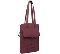 HYZUO 13.3-14 Inch Puffy Laptop Sleeve Padded Handbag for 13"-14" MacBook Pro/Air, 13" 13.3" Dell/HP/Lenovo/Asus/Acer Notebook Chromebook, Women Slim Shoulder Bags Work Daily Bag, Wine Red