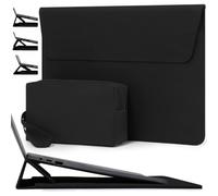 HYZUO 13 Inch Laptop Case Sleeve Bag with Adjustable Stand, Black | for MacBook Air 13 M5 A3449 M4 M3 M2 M1 2026-2018, 13" MacBook Neo 2026, MacBook Pro 13 M2 M1 2026-2016, Surface Pro, XPS 13