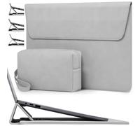 HYZUO 13 Inch Laptop Case Sleeve Bag with Adjustable Stand, Light Grey | for MacBook Air 13 M5 A3449 M4 M3 M2 M1 2026-2018, 13" MacBook Neo 2026, MacBook Pro 13 M2 M1 2026-2016, Surface Pro, XPS 13