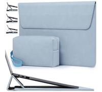 HYZUO 13 Inch Laptop Case Sleeve Bag with Adjustable Stand, Pale Blue | for MacBook Air 13 M5 A3449 M4 M3 M2 M1 2026-2018, 13" MacBook Neo 2026, MacBook Pro 13 M2 M1 2026-2016, Surface Pro, XPS 13