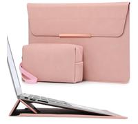 HYZUO 13 Inch Laptop Sleeve Case with Stand for MacBook Air 13 M5 A3449 M4 M3 M2 M1 2026-2018, 13" MacBook Neo 2026 A3404, MacBook Pro 13 M2 M1, 13" iPad Pro/Air, Surface Pro, Pink(Smiley)