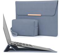 HYZUO 13 Inch Laptop Sleeve Case with Stand for MacBook Air 13 M5 A3449 M4 M3 M2 M1 2026-2018, 13" MacBook Neo 2026 A3404, MacBook Pro 13 M2 M1, 13" iPad Pro/Air, Surface Pro, Haze Blue(Smiley)
