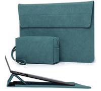 HYZUO 13 Inch Laptop Sleeve with Adjustable Stand for MacBook Air 13 M4 M3 M2 M1 2025-2018, MacBook Pro 13 M2 M1 2025-2016, Surface Pro, iPad Pro/Air 13 M4 M3 M2, XPS 13, with Pouch, Dark Green