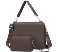 HYZUO 15-16 Inch Hard Shell Case Laptop Sleeve Bag for MacBook Pro 16 M4-M1, MacBook Air 15 M4 M3 M2, 15" Surface Laptop, Dell XPS 15/16, HP Envy/Pavilion 15, ASUS VivoBook/Zenbook 15, Coffee Brown