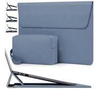 HYZUO 15-16 Inch Laptop Case Sleeve with Adjustable Stand, Haze Blue | for MacBook Pro 16 M5/M4/M3/M2/M1 Pro/Max A3428 A3429 2026-2019, XPS 15, MacBook Pro 15 2015-2012, HP Envy 15.6