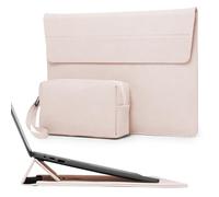 HYZUO 15-16 Inch Laptop Sleeve Case Bag with Adjustable Stand Feature for MacBook Pro 16 M5/M4/M3/M2/M1 Pro/Max A3428 A3429 2026-2019, XPS 15, MacBook Pro 15 2015-2012, HP Envy 15.6, Apricot