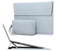 HYZUO 15-16 Inch Laptop Sleeve Case Bag with Adjustable Stand Feature for MacBook Pro 16 M5/M4/M3/M2/M1 Pro/Max A3428 A3429 2026-2019, XPS 15, MacBook Pro 15 2015-2012, HP Envy 15.6, Pale Blue