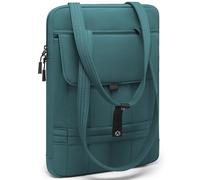 HYZUO 15-16 Inch Puffy Laptop Case Sleeve Padded Handbag, Dark Green | for MacBook Pro 15/16, 15" 15.6" Dell/HP/Lenovo/Asus/Acer/Samsung Notebook Chromebook,Women Slim Shoulder Bags Work Daily Bag