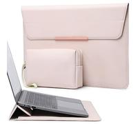 HYZUO 15 Inch Laptop Sleeve Bag Case with Stand Feature for MacBook Air 15 M5 A3448 M4 A3241 M3 A3114 M2 A2941 2026-2023, MacBook Pro 15, 15" Surface Laptop 7/6/5/4/3, Apricot(Smiley)