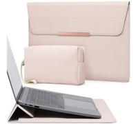 HYZUO 15 Inch Laptop Sleeve Case Bag with Stand Feature, Apricot