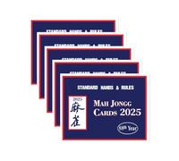 HYZYey 5 PCS-Mahjong Cards 2025 Official Revision - Large Size Print - Mah Jongg Card Set Rule for American Mah Jongg