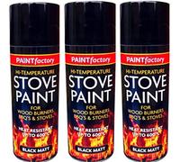HZ ENTERPRISES 400ML HEAT RESISTANT MATT BLACK SPRAY STOVE HIGH TEMPERATURE PAINT METAL WOOD PLASTIC CERAMIC AEROSOL SPRAY (3)