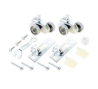 HZ-MONSTAR 2 Pack Sliding Pocket Door Hardware Kit, Sliding Door Top Hanger Rollers Wheels Compatibile with Johnson Part 1125 & 1500 Hardware Kit with Pocket Door Wrench and Screws, 200lbs Capacity
