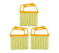 HZ-MONSTAR Window Venetian Blind Cleaner Duster Tool, 7 Finger Dusting Cleaner Tool, Mini Cleaner Brush Hand Held Cleaner Tool for Air Conditioner Window Shutters Duster Dirt Cleaner Yellow 3Pcs