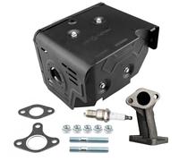 HZ Muffler Assembly Exhaust Pipe Kit for Honda GX340 11HP GX390 13HP GX420 16Hp Engine Harbor Freight Predator 420cc Engine