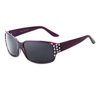 HZ Series Diamante - Women's Premium Polarised Sunglasses by Hornz - Deep Lavender Frame - Dark Smoke Lens, Medium Fit