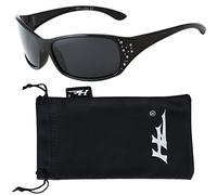HZ Series Elettra - Women's Premium Polarised Sunglasses by Hornz - Midnight Black Frame - Dark Smoke Lens, Medium Fit