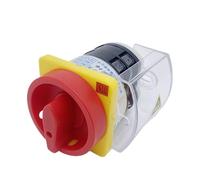 HZ12-16/04 Power Cut Off 16A 2 Position 2 Poles With Plastic Cover Emergency Stop Padlock Motor Isolator Rotary Cam Switch 1Pcs