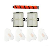HZ500 HZ500UK HZ500UKT For Shark Vacuum Roller Brush and Filter Replacement Kit, Includes Soft Brush, Foam, Felt and Anti-Allergen Post Motor Filters, Compatible for Shark Corded