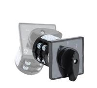 HZ5B Series 20A Rotary Cam Switch Control Motor Circuit Universal Changeover Selector Silver Contact 1-4 Poles(3P-01)