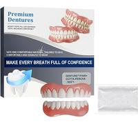 Hza Advanced Customized Full Denture Set, Hza Premium Dentures, Hza Full Denture Set, Natural-Looking Teeth, Soft & Comfortable Dentures for Secure Fit (1 Set)