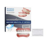 Hza Advanced Customized Full Denture Set, Hza Premium Silicone Full Set Dentures, Hza Dentures Kit, Silicone Reline Denture Set,DIY Denture Kit,Silicone Dentures Set,Soft and Comfortable (1)