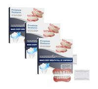 Hza Advanced Customized Full Denture Set, Hza Premium Silicone Full Set Dentures, Hza Dentures Kit, Silicone Reline Denture Set,DIY Denture Kit,Silicone Dentures Set,Soft and Comfortable (3)