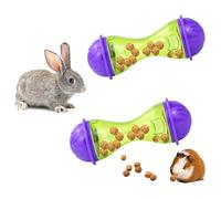 HZAKXIN 2Pcs Rabbit Treat Ball Interactive Bunny Toys Food Dispensing Guinea Pig Toys Slow Feeder for Rabbits, Guinea Pigs, Reptile