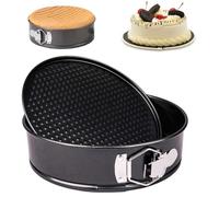 hzbaiyi 8 Inch Round Pan for Baking,20 cm Springform Cake Tin with Loose Base, Non Stick Bake Ware Round Cake Tin for Restaurants, Home and Kitchen Baking Accessories,PFOA Free
